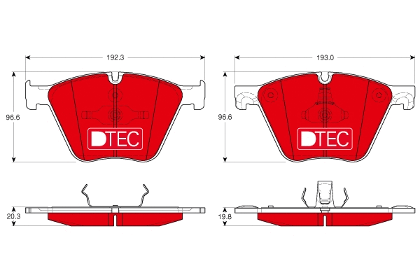 Diskinių stabdžių trinkelių rinkinys TRW GDB1964DTE