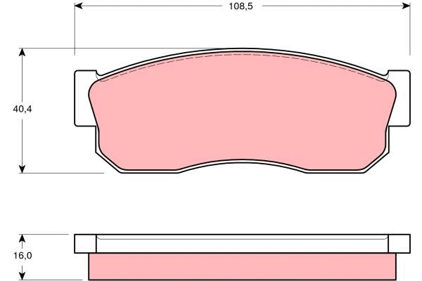 Diskinių stabdžių trinkelių rinkinys TRW GDB288