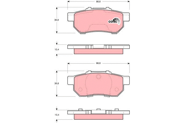 Diskinių stabdžių trinkelių rinkinys TRW GDB3113