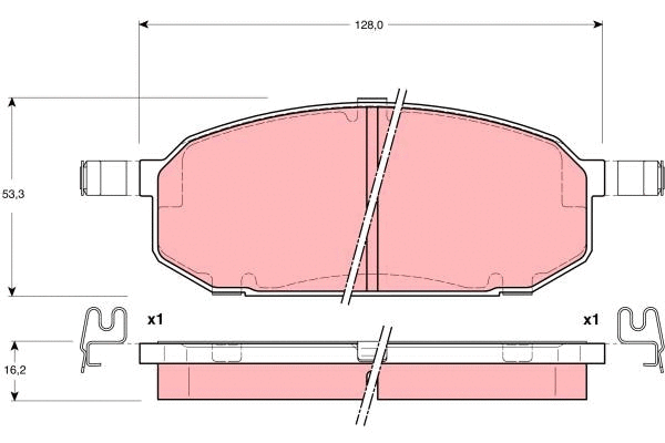 Diskinių stabdžių trinkelių rinkinys TRW GDB3153