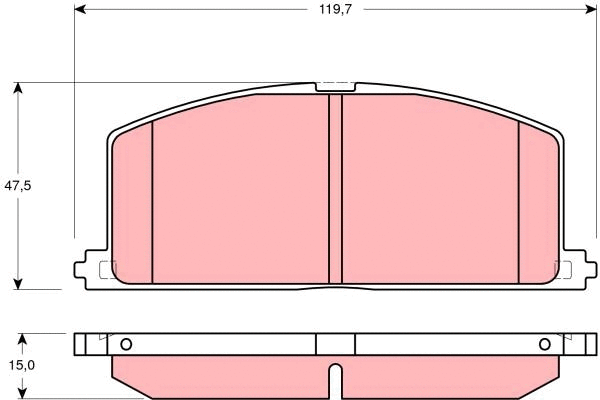 Diskinių stabdžių trinkelių rinkinys TRW GDB3184