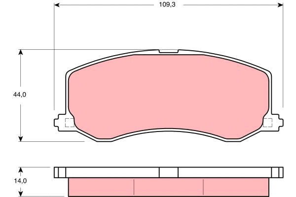 Diskinių stabdžių trinkelių rinkinys TRW GDB3237