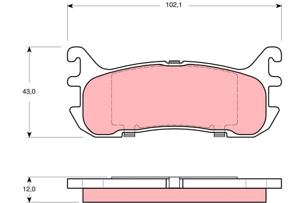 Diskinių stabdžių trinkelių rinkinys TRW GDB3319