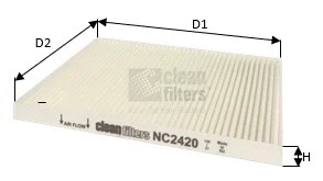 Salono filtras CLEAN FILTERS NC2420