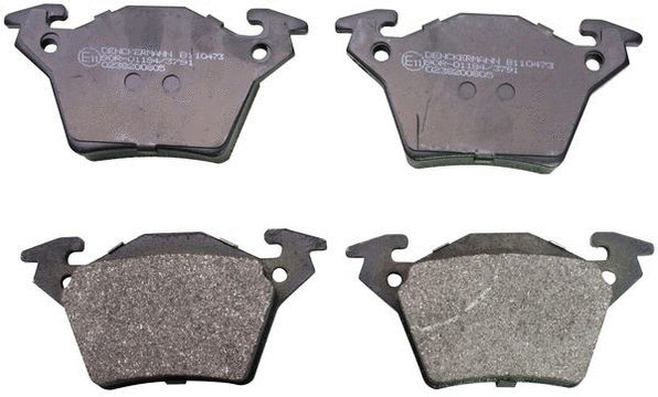 Diskinių stabdžių trinkelių rinkinys DENCKERMANN B110473