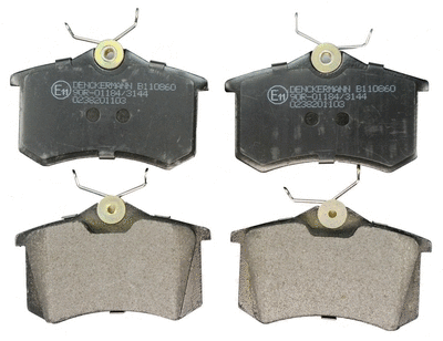 Diskinių stabdžių trinkelių rinkinys DENCKERMANN B110860