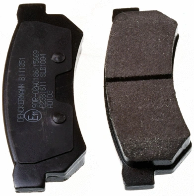 Diskinių stabdžių trinkelių rinkinys DENCKERMANN B111351