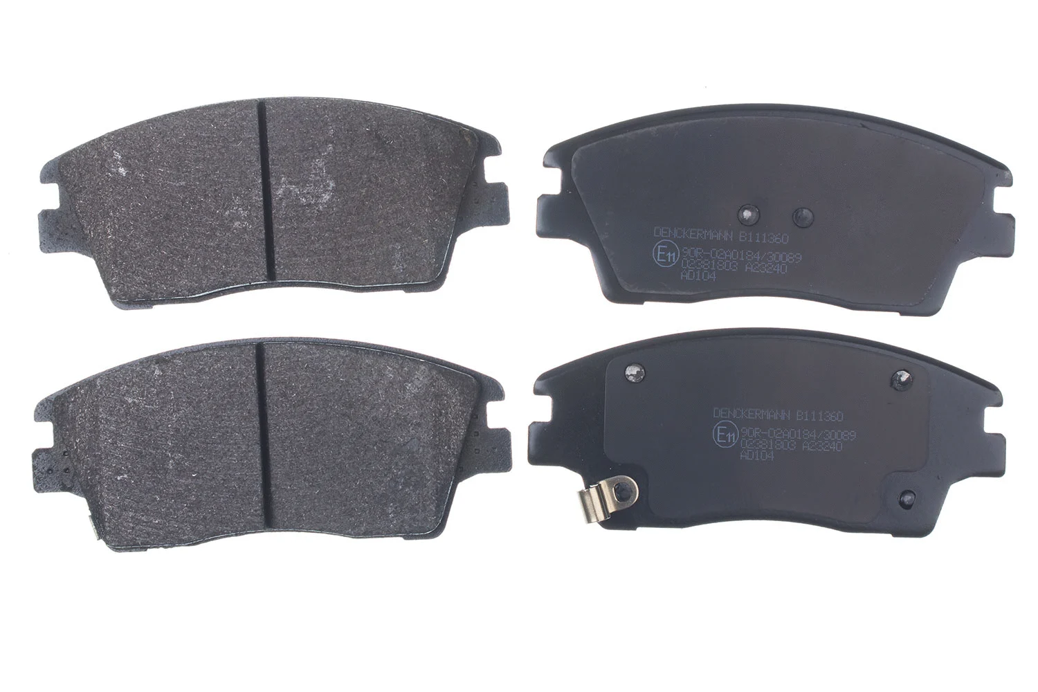 Diskinių stabdžių trinkelių rinkinys DENCKERMANN B111360