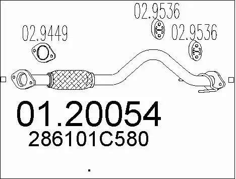 Išleidimo kolektorius MTS 01.20054