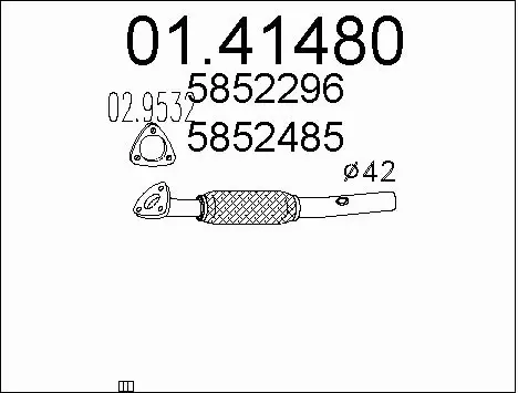 Išleidimo kolektorius MTS 01.41480