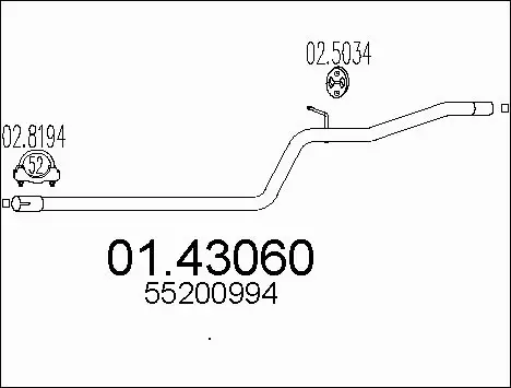 Išleidimo kolektorius MTS 01.43060