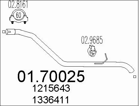 Išleidimo kolektorius MTS 01.70025