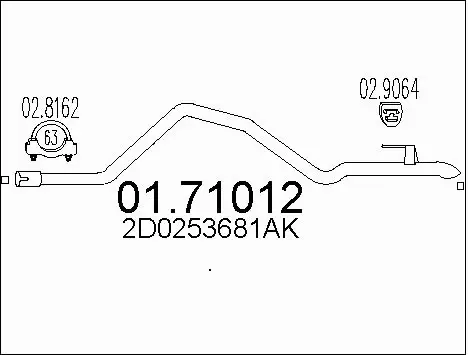 Išleidimo kolektorius MTS 01.71012