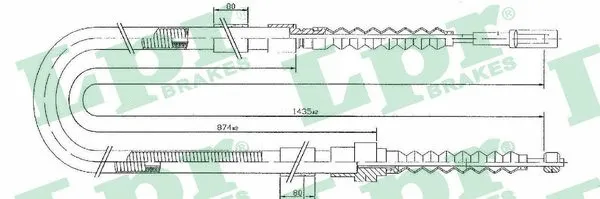 Stovėjimo stabdžio trosas LPR C0031B