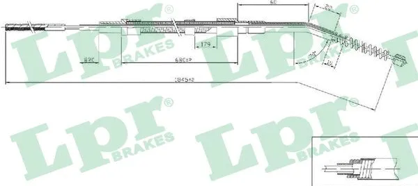 Stovėjimo stabdžio trosas LPR C0067B