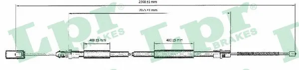 Stovėjimo stabdžio trosas LPR C0211B