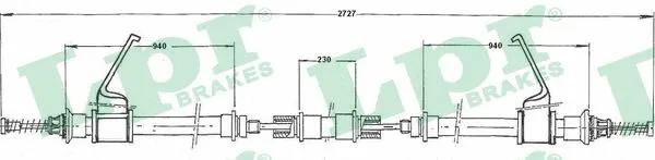 Stovėjimo stabdžio trosas LPR C0299B