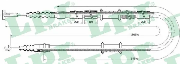 Stovėjimo stabdžio trosas LPR C0341B