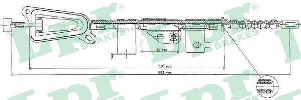 Stovėjimo stabdžio trosas LPR C0477B