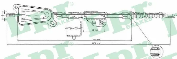 Stovėjimo stabdžio trosas LPR C0478B