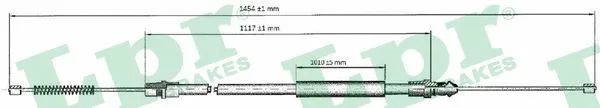 Stovėjimo stabdžio trosas LPR C0692B