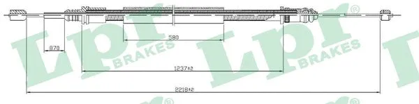 Stovėjimo stabdžio trosas LPR C0704B