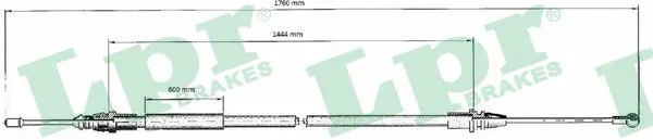 Stovėjimo stabdžio trosas LPR C0707B