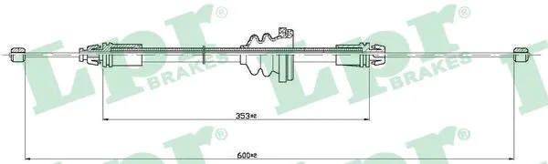 Stovėjimo stabdžio trosas LPR C0754B