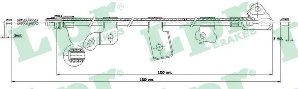 Stovėjimo stabdžio trosas LPR C0889B