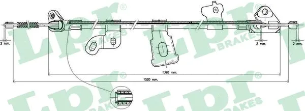 Stovėjimo stabdžio trosas LPR C0893B
