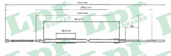 Stovėjimo stabdžio trosas LPR C0955B