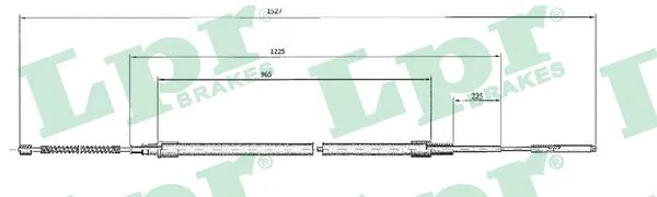 Stovėjimo stabdžio trosas LPR C0964B