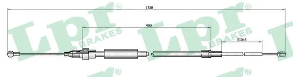 Stovėjimo stabdžio trosas LPR C0967B