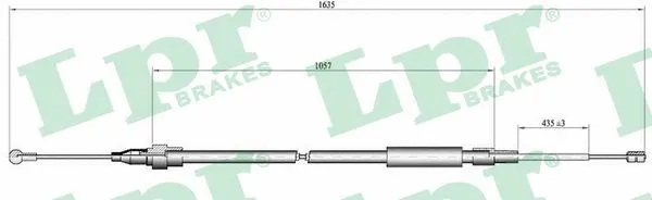 Stovėjimo stabdžio trosas LPR C1518B