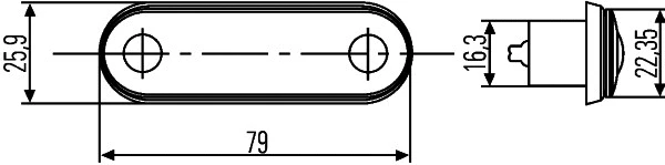 Gabaritų lemputė HELLA 2XA 959 790-401