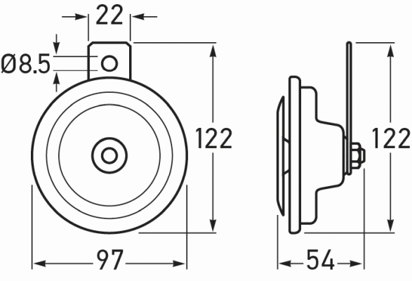 Garsinis signalas HELLA 3BA 002 768-382