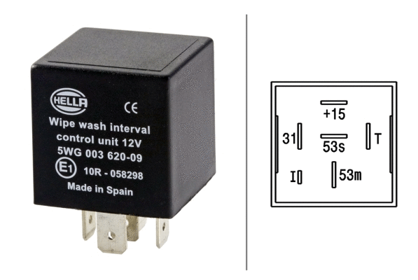 Valymo/plovimo intervalo relė HELLA 5WG 003 620-097