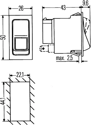 Jungiklis HELLA 6FH 004 570-131
