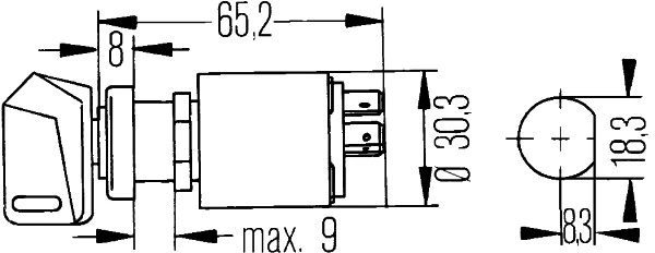 Uždegimo jungiklis HELLA 6JK 007 232-001