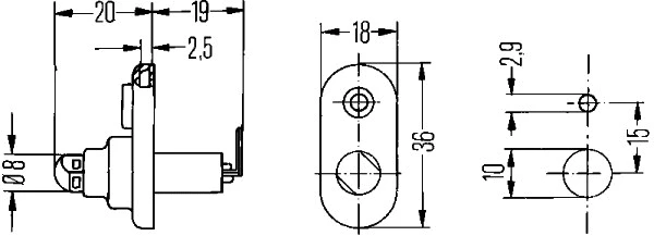 Durų kontakto jungiklis HELLA 6ZF 004 365-031