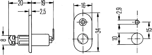 Durų kontakto jungiklis HELLA 6ZF 004 365-041