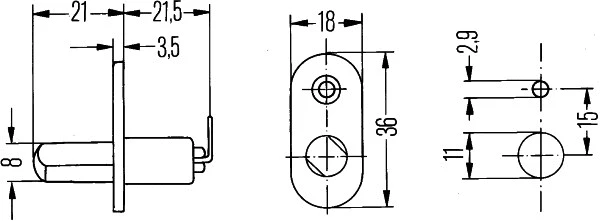 Durų kontakto jungiklis HELLA 6ZF 005 388-001