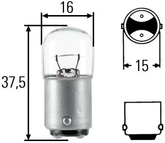 Valstybinio numerio apšvietimo lemputė HELLA 8GA 002 071-371