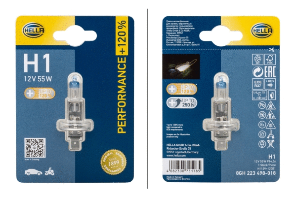 Prožektoriaus lemputė HELLA 8GH 223 498-018