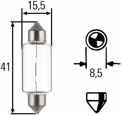Indikatoriaus lemputė HELLA 8GM 002 091-261