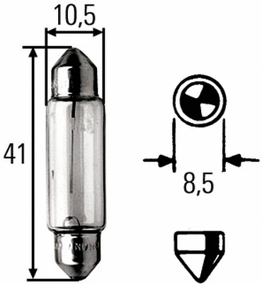 Salono apšvietimo lemputė HELLA 8GM 002 091-321
