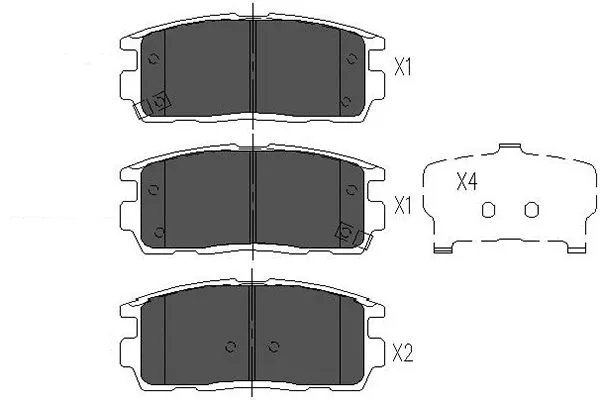 Diskinių stabdžių trinkelių rinkinys KAVO PARTS KBP-1010