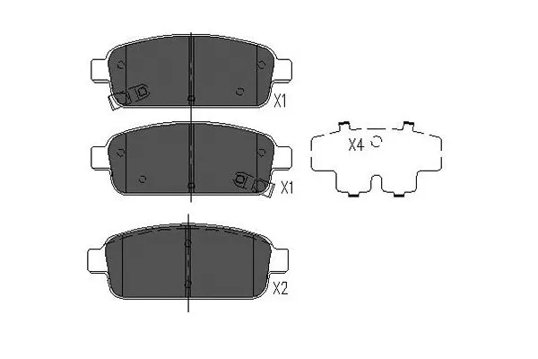 Diskinių stabdžių trinkelių rinkinys KAVO PARTS KBP-1013