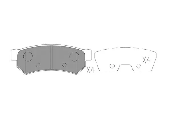 Diskinių stabdžių trinkelių rinkinys KAVO PARTS KBP-1020