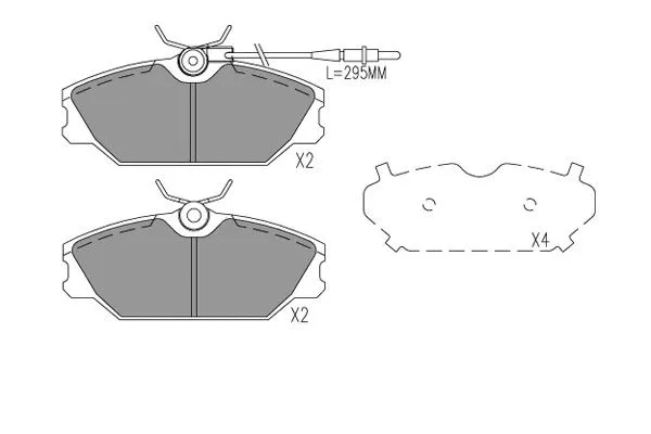 Diskinių stabdžių trinkelių rinkinys KAVO PARTS KBP-1022